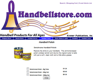 Handbell Store Website Design